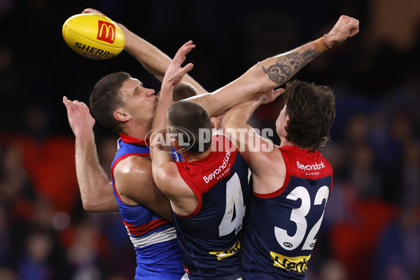 AFL 2024 Round 21 - Footscray v Melbourne - A-52459408