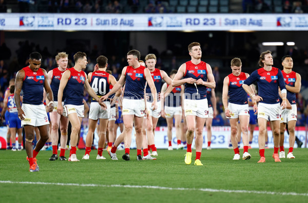 AFL 2024 Round 21 - Footscray v Melbourne - A-52459476