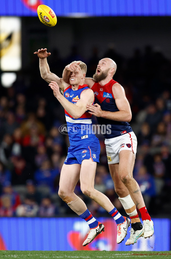 AFL 2024 Round 21 - Footscray v Melbourne - A-52460566