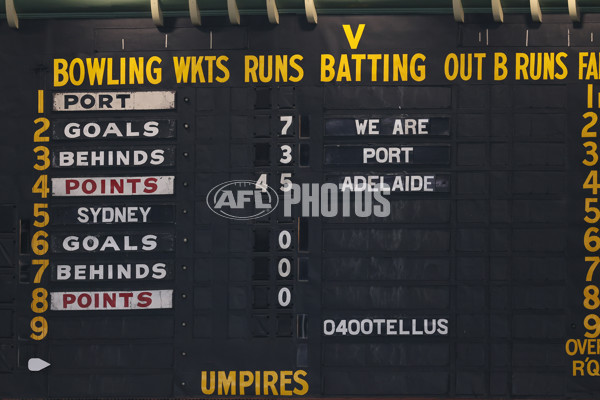AFL 2024 Round 21 - Port Adelaide v Sydney - A-52493540
