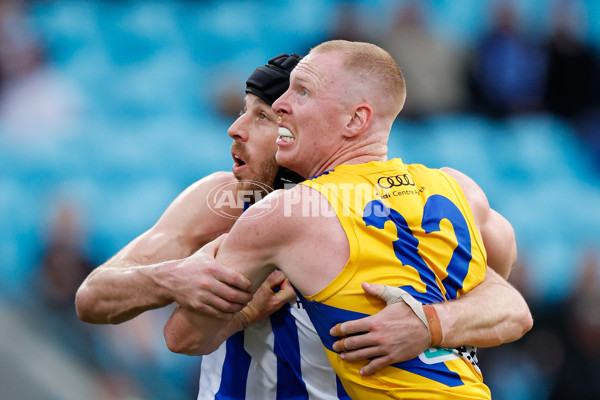 AFL 2024 Round 22 - North Melbourne v West Coast - A-52655249