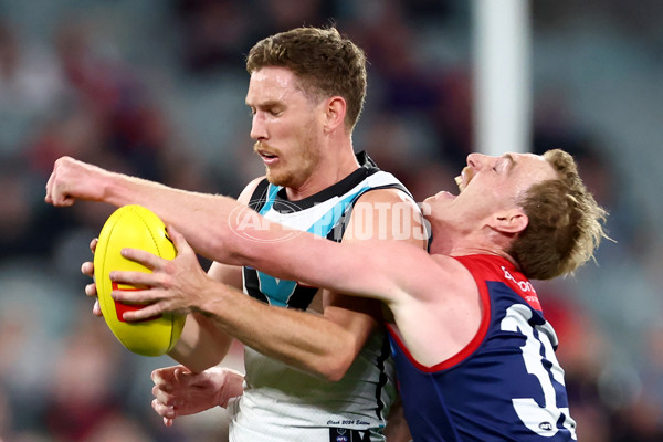 AFL 2024 Round 22 - Melbourne v Port Adelaide - A-52667415