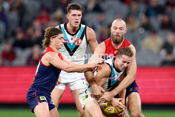 AFL 2024 Round 22 - Melbourne v Port Adelaide - A-52672979