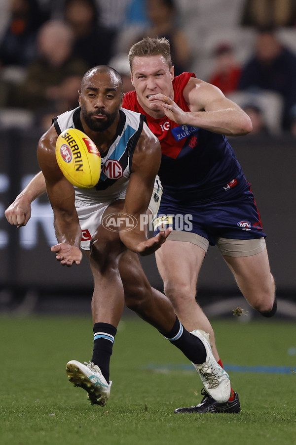 AFL 2024 Round 22 - Melbourne v Port Adelaide - A-52672994