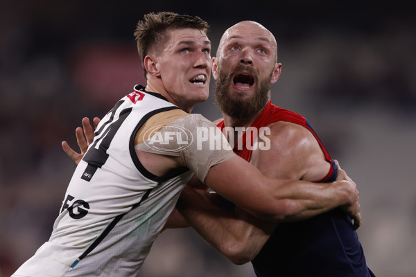 AFL 2024 Round 22 - Melbourne v Port Adelaide - A-52674740