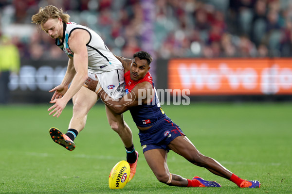 AFL 2024 Round 22 - Melbourne v Port Adelaide - A-52675619