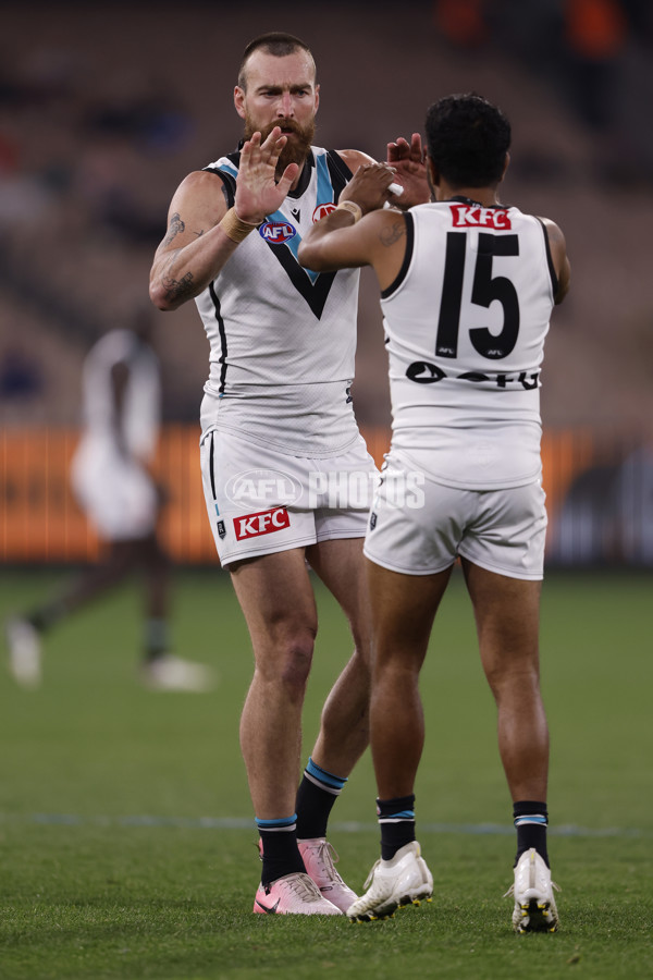 AFL 2024 Round 22 - Melbourne v Port Adelaide - A-52677482