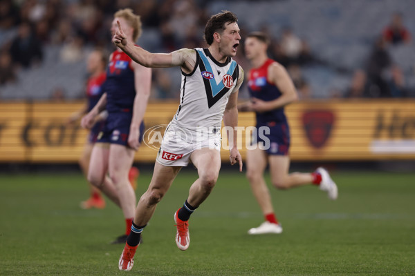 AFL 2024 Round 22 - Melbourne v Port Adelaide - A-52677496