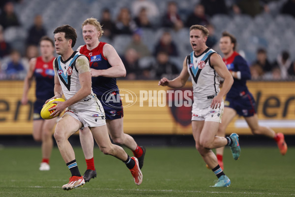 AFL 2024 Round 22 - Melbourne v Port Adelaide - A-52677502