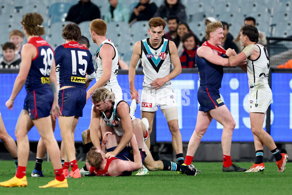 AFL 2024 Round 22 - Melbourne v Port Adelaide - A-52678196