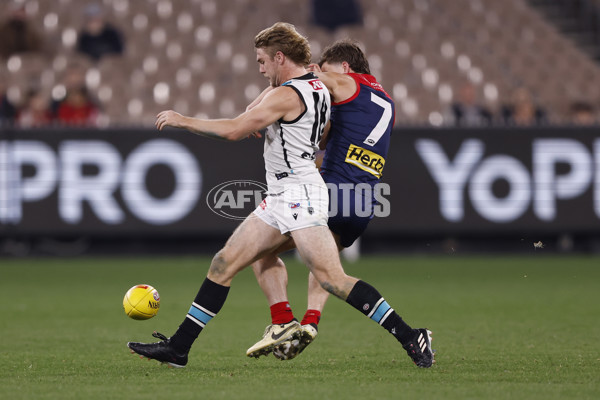 AFL 2024 Round 22 - Melbourne v Port Adelaide - A-52678227