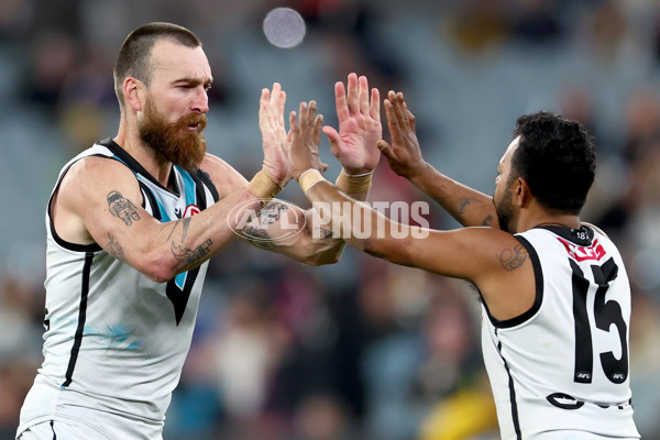 AFL 2024 Round 22 - Melbourne v Port Adelaide - A-52678258