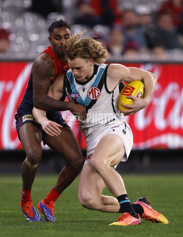 AFL 2024 Round 22 - Melbourne v Port Adelaide - A-52680441