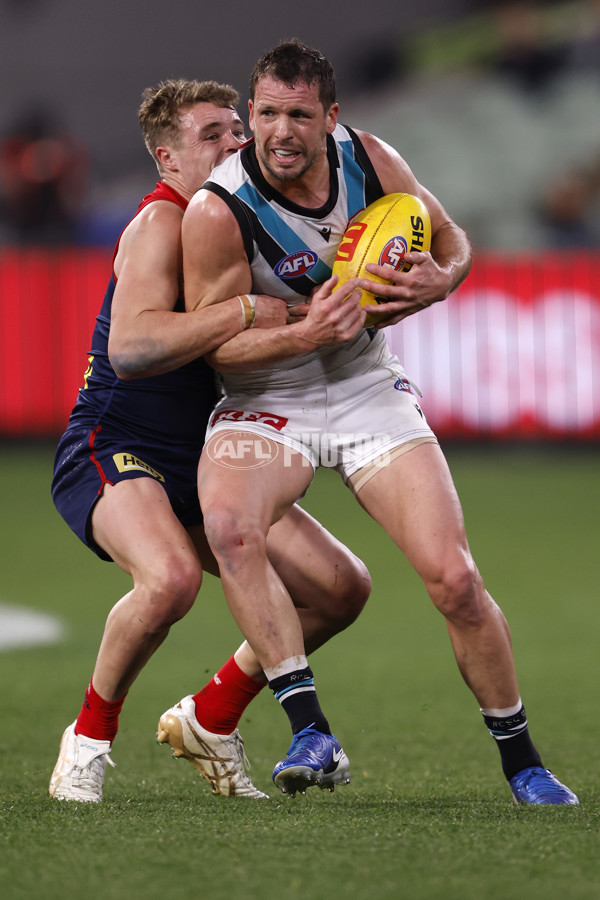 AFL 2024 Round 22 - Melbourne v Port Adelaide - A-52680725