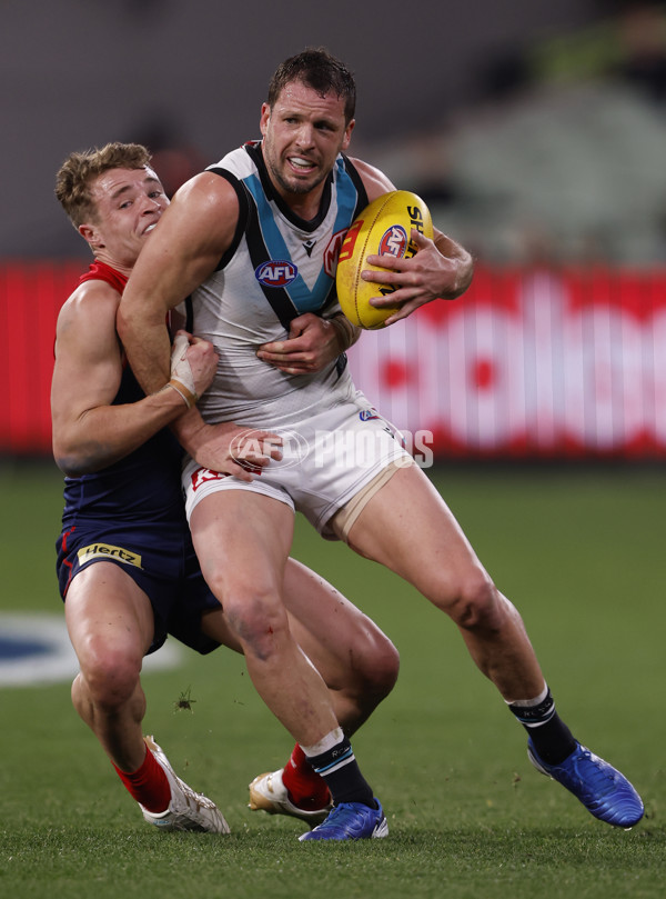 AFL 2024 Round 22 - Melbourne v Port Adelaide - A-52680726