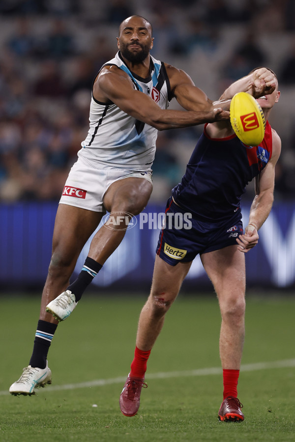 AFL 2024 Round 22 - Melbourne v Port Adelaide - A-52680737