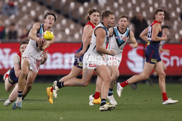 AFL 2024 Round 22 - Melbourne v Port Adelaide - A-52683221