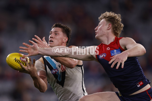 AFL 2024 Round 22 - Melbourne v Port Adelaide - A-52683233