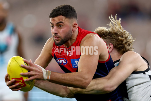 AFL 2024 Round 22 - Melbourne v Port Adelaide - A-52686090