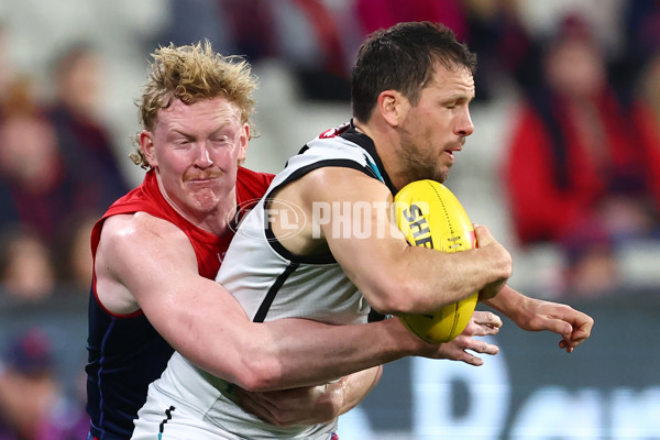 AFL 2024 Round 22 - Melbourne v Port Adelaide - A-52686143