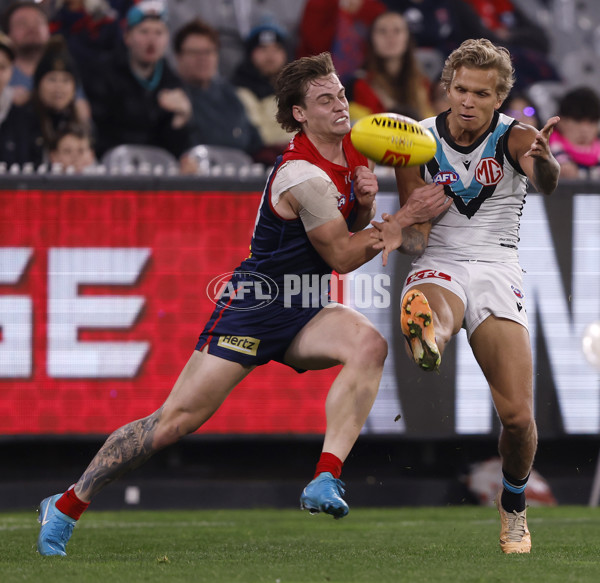 AFL 2024 Round 22 - Melbourne v Port Adelaide - A-52688196