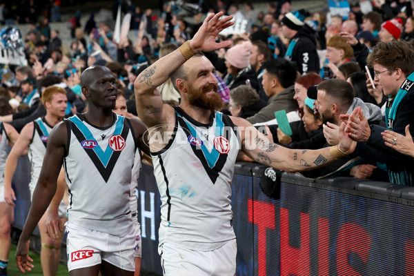 AFL 2024 Round 22 - Melbourne v Port Adelaide - A-52688985