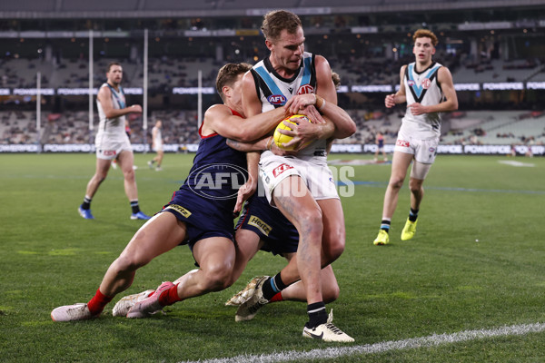 AFL 2024 Round 22 - Melbourne v Port Adelaide - A-52688988