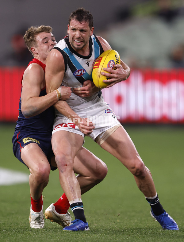 AFL 2024 Round 22 - Melbourne v Port Adelaide - A-52688990