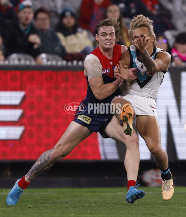 AFL 2024 Round 22 - Melbourne v Port Adelaide - A-52688996