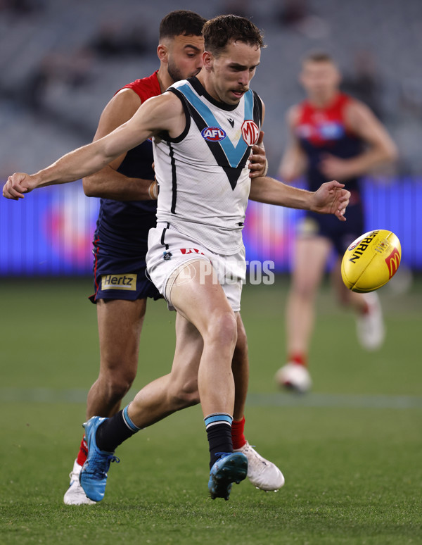 AFL 2024 Round 22 - Melbourne v Port Adelaide - A-52688998