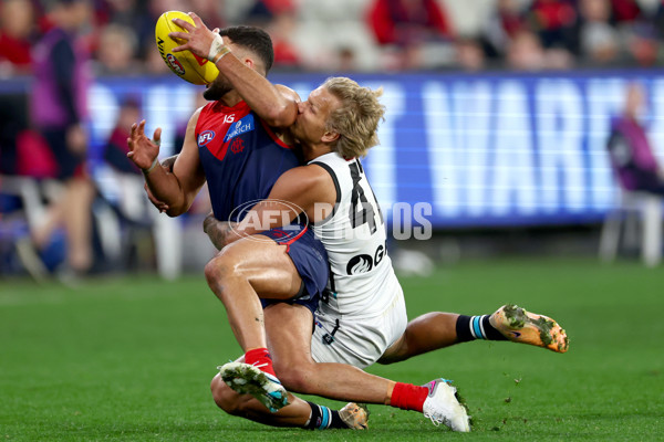 AFL 2024 Round 22 - Melbourne v Port Adelaide - A-52689030