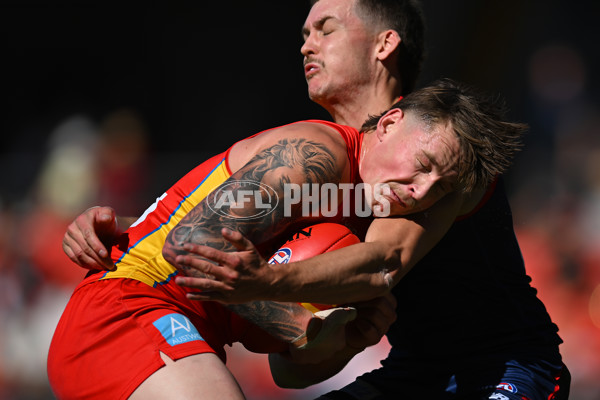 AFL 2024 Round 23 - Gold Coast v Melbourne - A-53064225