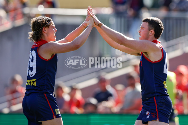 AFL 2024 Round 23 - Gold Coast v Melbourne - A-53066465