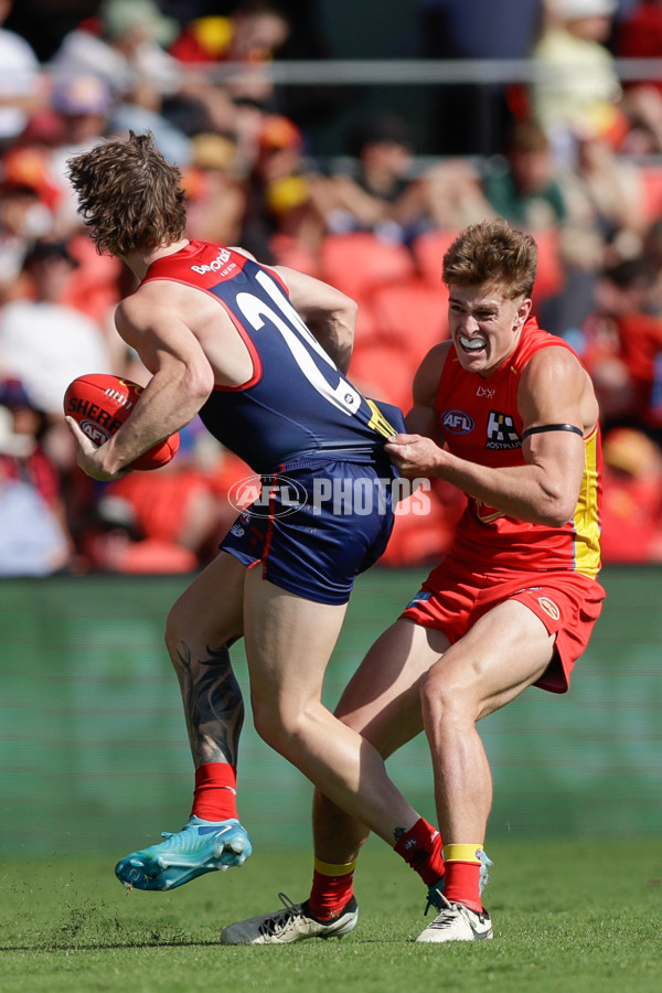 AFL 2024 Round 23 - Gold Coast v Melbourne - A-53066477