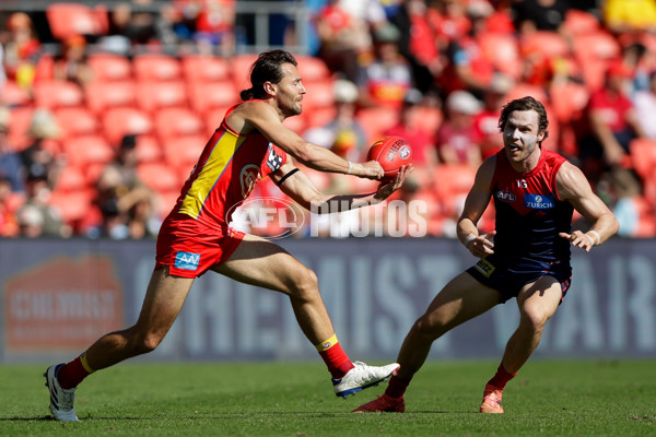 AFL 2024 Round 23 - Gold Coast v Melbourne - A-53067437