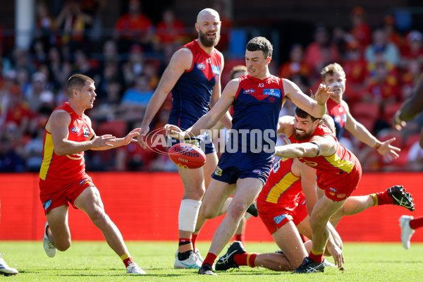 AFL 2024 Round 23 - Gold Coast v Melbourne - A-53067451