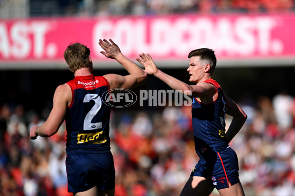 AFL 2024 Round 23 - Gold Coast v Melbourne - A-53067519