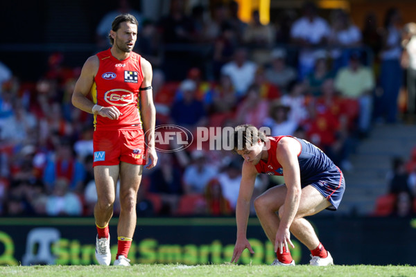 AFL 2024 Round 23 - Gold Coast v Melbourne - A-53069151