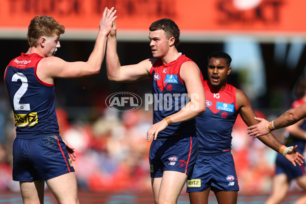 AFL 2024 Round 23 - Gold Coast v Melbourne - A-53072687