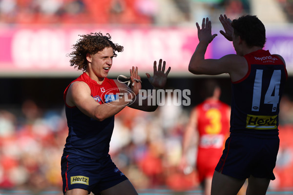 AFL 2024 Round 23 - Gold Coast v Melbourne - A-53075037