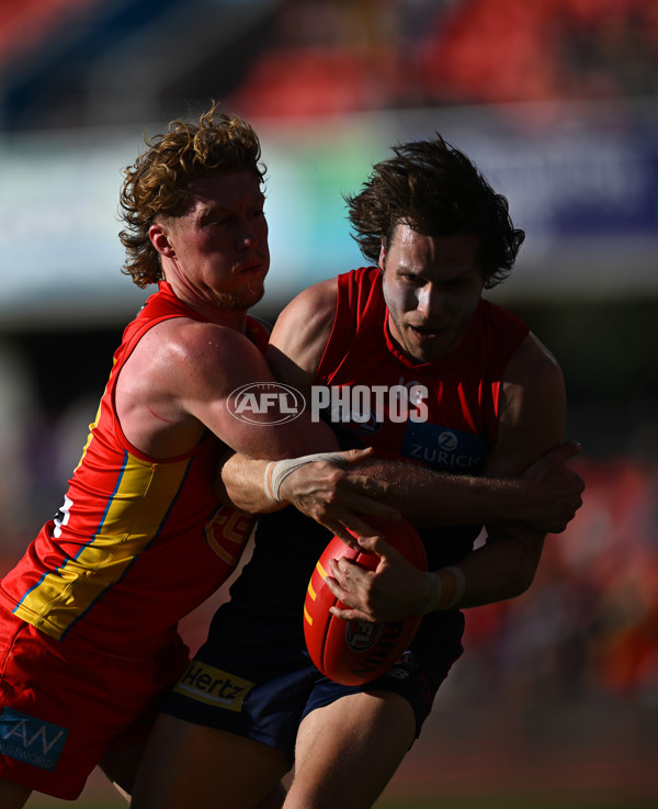 AFL 2024 Round 23 - Gold Coast v Melbourne - A-53075065