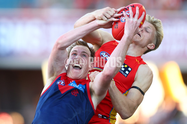 AFL 2024 Round 23 - Gold Coast v Melbourne - A-53078263