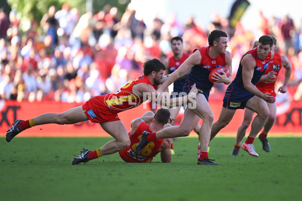 AFL 2024 Round 23 - Gold Coast v Melbourne - A-53101909