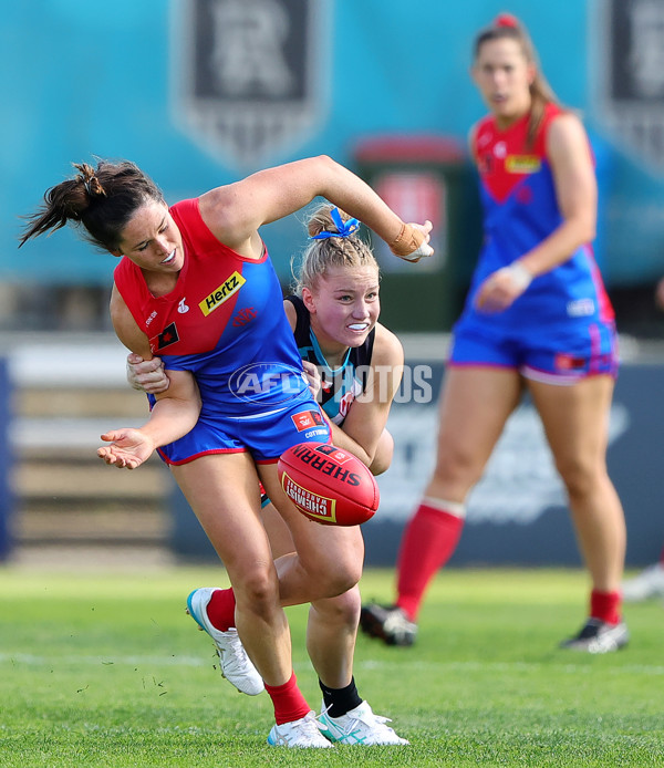 AFLW 2024 Practice Match - Port Adelaide v Melbourne - A-53114032