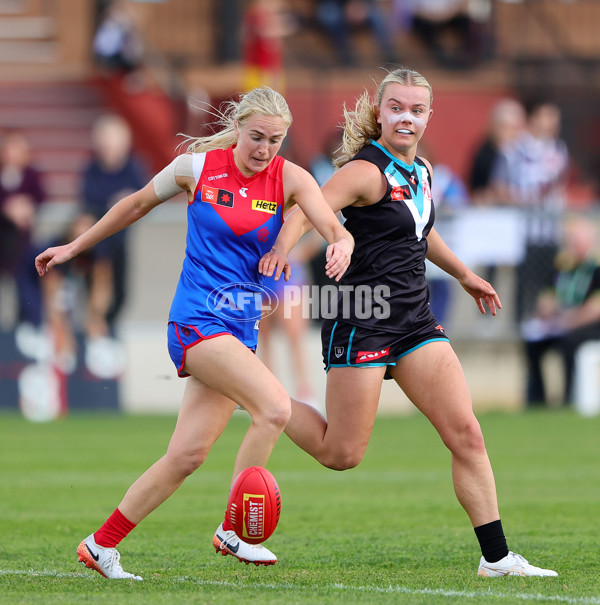 AFLW 2024 Practice Match - Port Adelaide v Melbourne - A-53116208