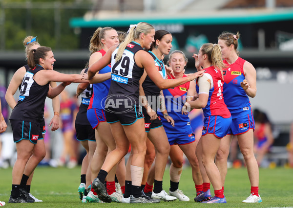 AFLW 2024 Practice Match - Port Adelaide v Melbourne - A-53116276