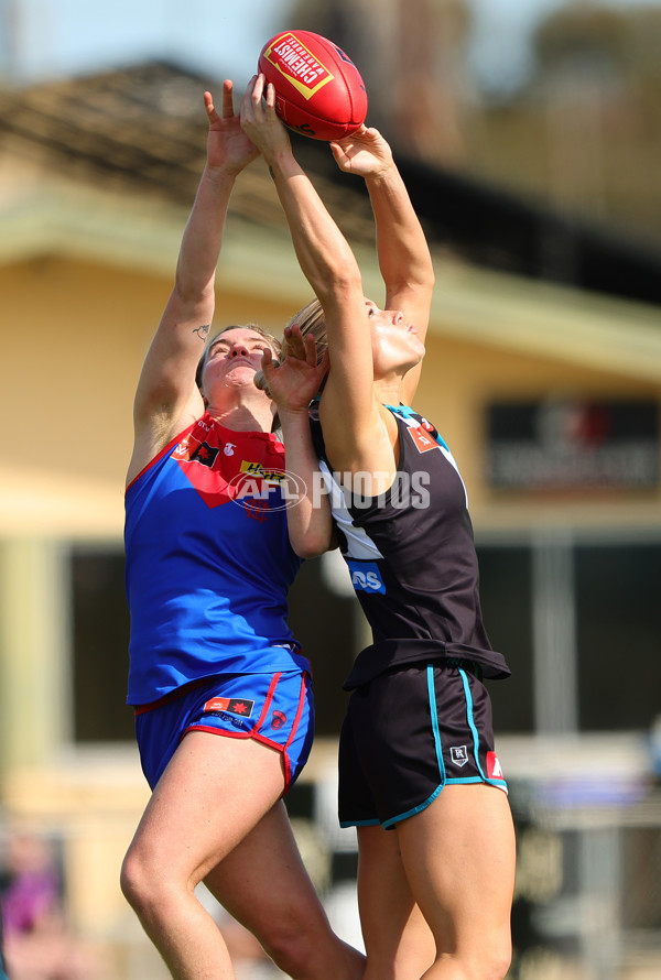 AFLW 2024 Practice Match - Port Adelaide v Melbourne - A-53117507