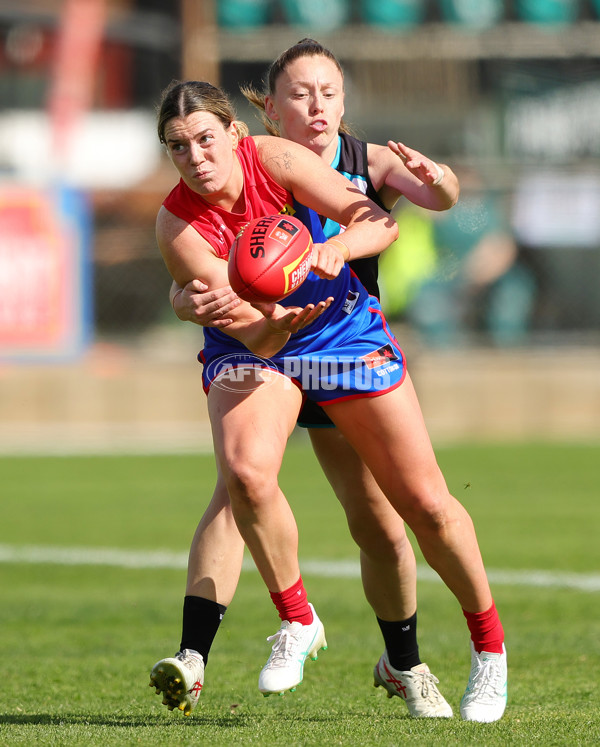 AFLW 2024 Practice Match - Port Adelaide v Melbourne - A-53122391