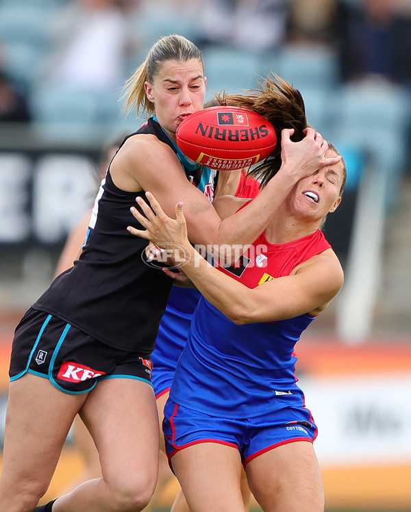 AFLW 2024 Practice Match - Port Adelaide v Melbourne - A-53129514