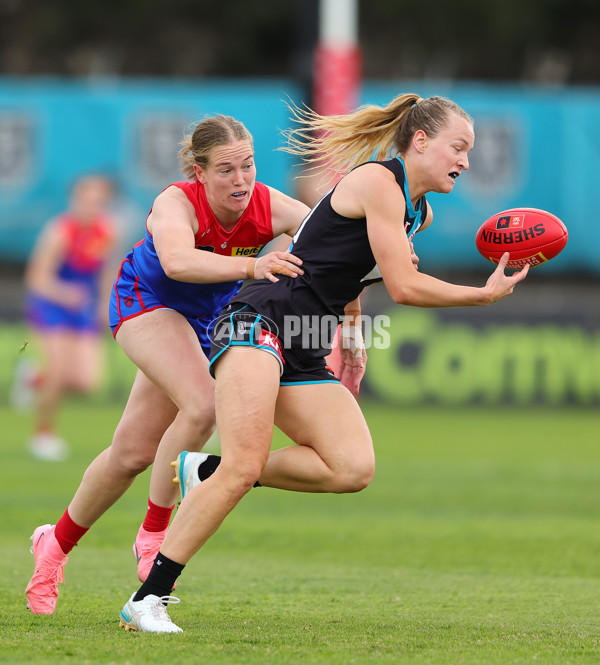 AFLW 2024 Practice Match - Port Adelaide v Melbourne - A-53129528